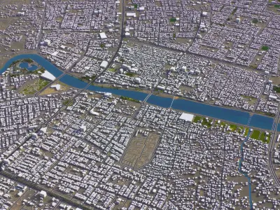 Nasiriyah - 3D City Model Low-poly 3D model