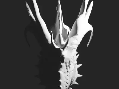 Random Dragon Bust Model  Low-poly 3D model