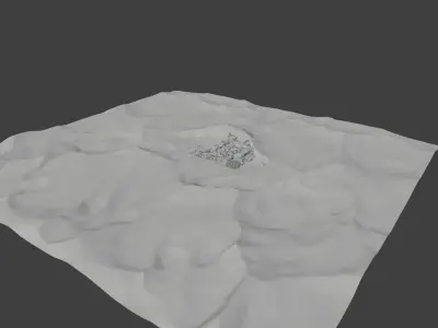 Sci-Fi Abandoned outpost 3D model