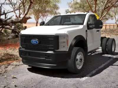  Ford Super Duty F-550 XL 2023 Bare Chassis White Rigged 