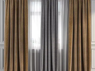 Curtain Set 293 3D model