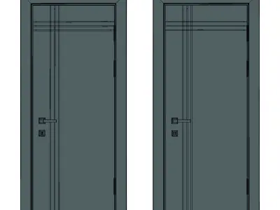 3d model door Hi-Tech 3D model