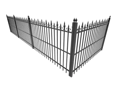 Decorative fence for garden 3D model