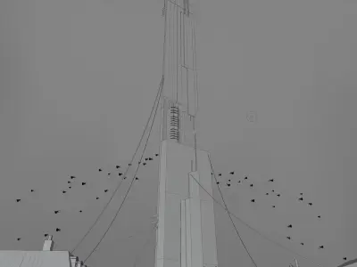 Half-Life 2 Citadel Low-poly 3D model