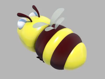 Cartoon Bee 3D Model from 3ds Max Low-poly 3D model