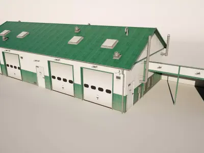  Industrial Farm Building 3D model