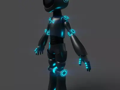Male Robot Character 3D model