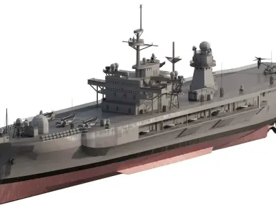 US NAVY AMPHIBIOUS ASSAULT SHIP 3D model