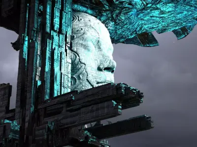 Ancient Crystal Sci fi tower mushroom 1  3D model