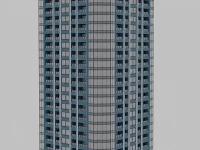 tower apartment 3D model Free low-poly 3D model