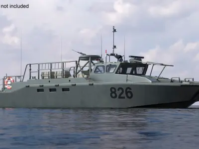  Sweden CB90 Class Combat Boat Rigged for Maya 
