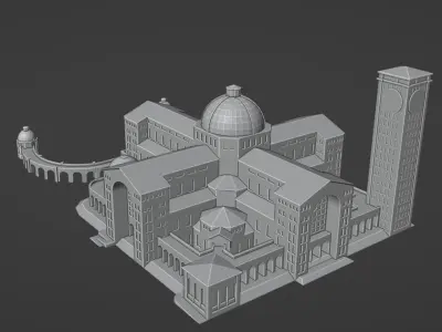 Santuario Nacional de Nossa Senhora Aparecida 3D print model
