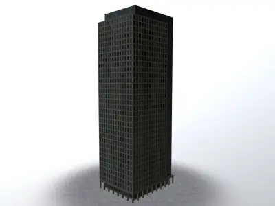 London 40Bank Street Low-poly 3D model