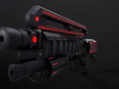Sci-Fi Weapon - Demon Hunter  Low-poly 3D model