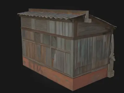 Weathered Shack  Shelter of Time 3D model