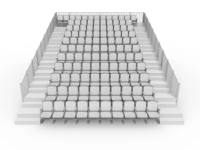 Bleachers 16 3D model