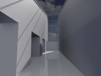 Futuristic Architectural Dome Interior 3D model