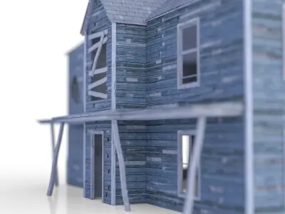 Abandoned Wooden House 3D model
