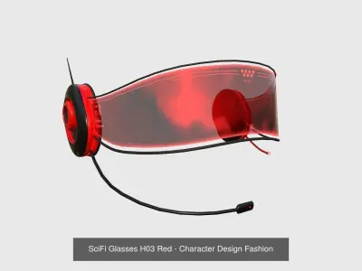 10 SciFi Glasses H Collection- Character Design Fashion 3D Model Pack