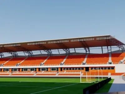 BBVA Compass Stadium - Houston Low-poly 3D model