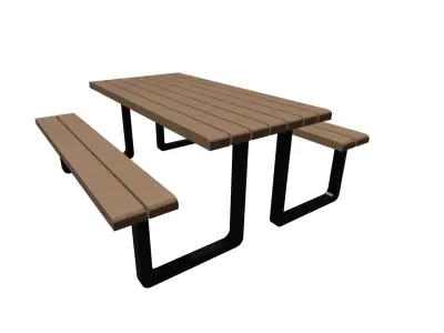 picnic table 3D model