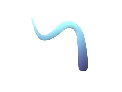 Cartoon Tentacle V1 003 Low-poly 3D model