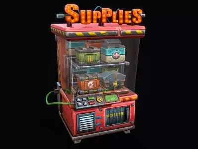 Stylized Supply Machine Low-poly 3D model