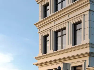 Classical architectural facade 3D model purchase