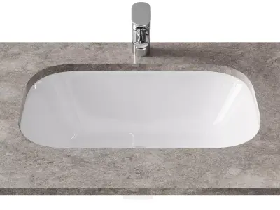 Duravit D-code 0338490000 Built-in Washbasin 3D model