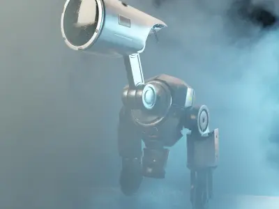 Robot Sci-Fi name code E-Y-E 3D model