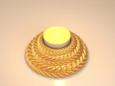 Tealight Holder Rope Effect Harmony 3D print model