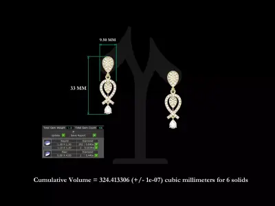 Earring 003 3D print model