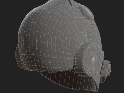 Helmet scifi fantasy futuristic technology cyborg  Low-poly 3D model