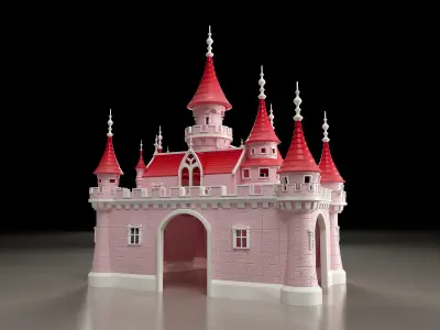 Castle with turrets  3D print model