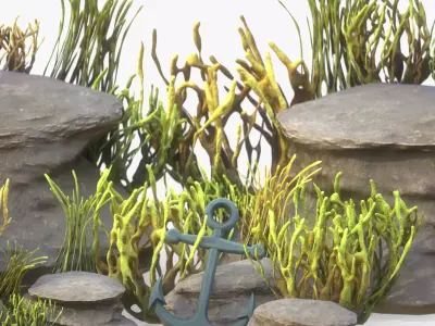 Coral Reef Stylized 3D model