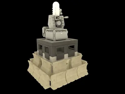 military assets Low-poly 3D model