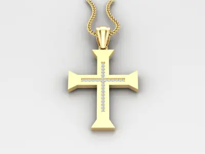 Cross Light Gold 4CP015 3DM STL 3D print model