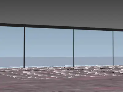 GLASS RAILLING  Low-poly 3D model