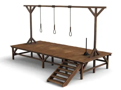 Gallows hanging platform 3D model