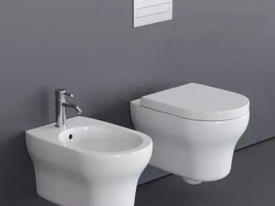 Ceramica Cielo Jo Wall-Hung WC Low-poly 3D model