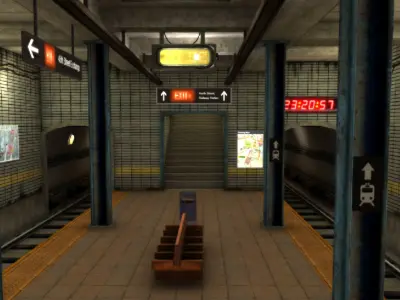 Metro Station Low-poly 3D model