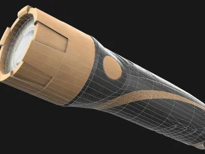 Flashlight Low-Poly Game-Ready PBR Low-poly 3D model