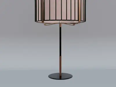 Bedside Lamp Rose Golden  Low-poly 3D model