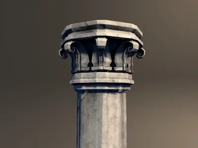 Column Castle Pillar 1 Low-poly 3D model