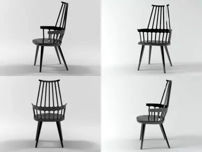 Comeback four different chairs 3D model