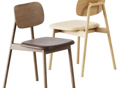 Wooden Klara Chair by Moroso 3D model