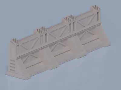 Sci-fi walls pack Low-poly 3D model