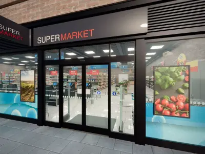 Complete Supermarket store 3D model