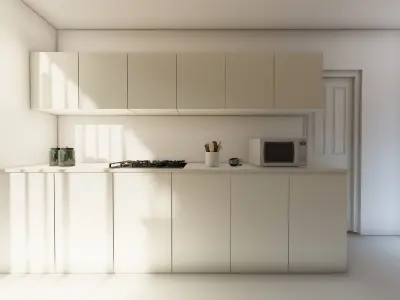 Exterior and interior of beach house 3D model