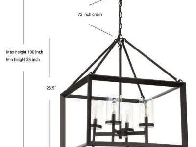 Powell Light Lantern Chandelier 3D model